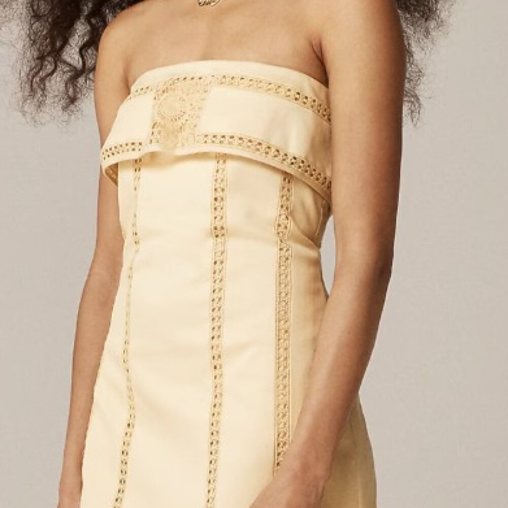 JCrew Crochet-panel mini dress